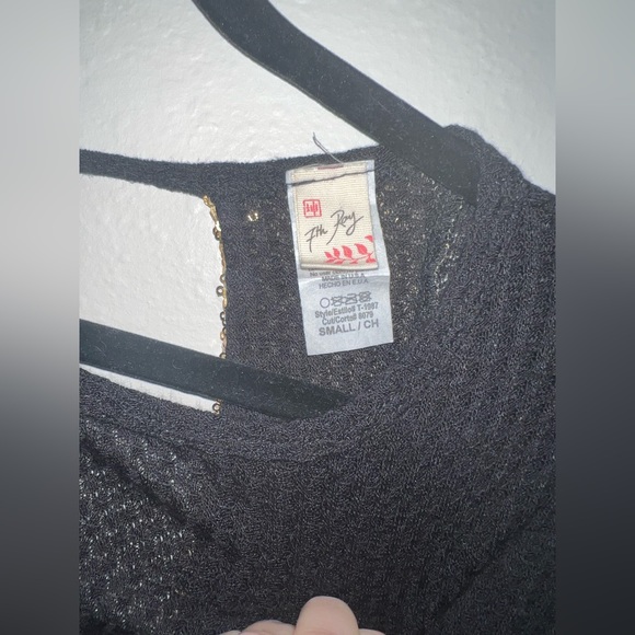 Sequin cross backed blouse. - Picture 3 of 4